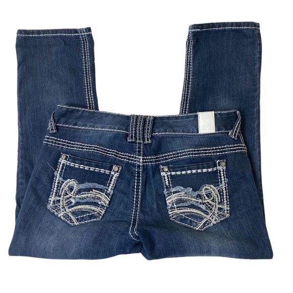 Maurice’s Denim Dark Wash Double Stitched Capri Jeans Sz 1/2 - Picture 5 of 8